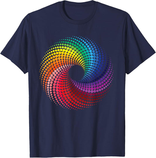 September 15th Dot Day Shirt Multicolor Rainbow Dot T-Shirt - T-Shirt | Navy