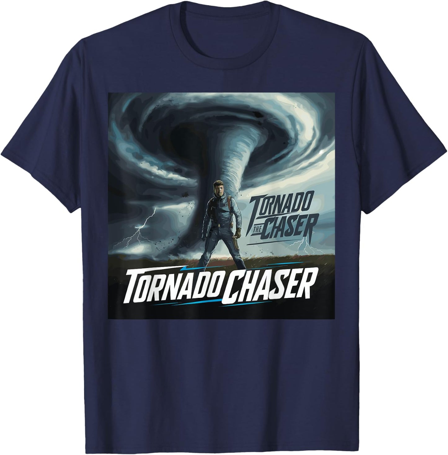 Tornado Costume Tornado Chasers Storm Hunter Storm Tornado T-Shirt - T-Shirt | Navy