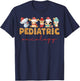 Pediatric Oncology Nurse Christmas Animal PEDS Oncologist T-Shirt - T-Shirt | Navy