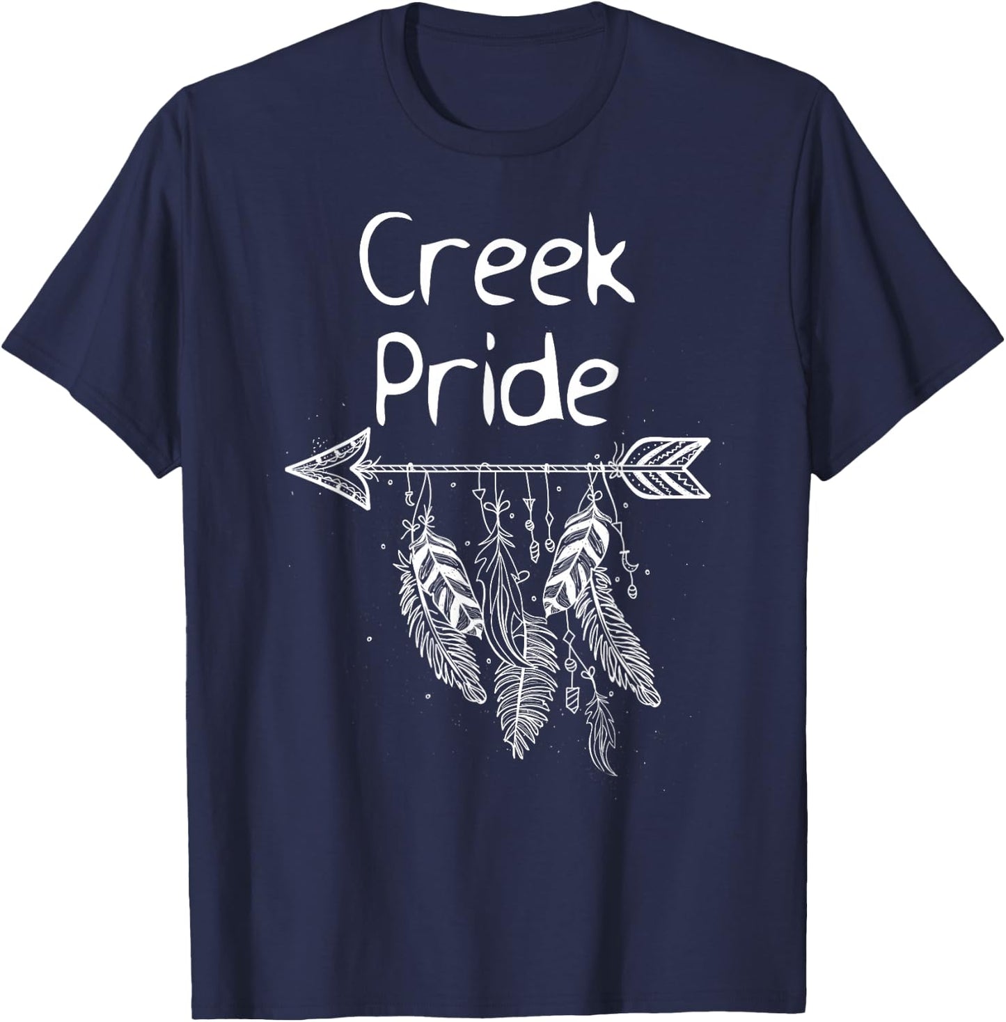 Creek Pride Native American Proud Men Women Kids Gift T-Shirt - T-Shirt | Navy