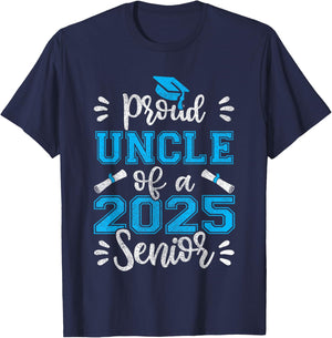 Proud Uncle of a 2025 Senior Shirt, Class of 2025 Graduation T-Shirt - T-Shirt | Navy