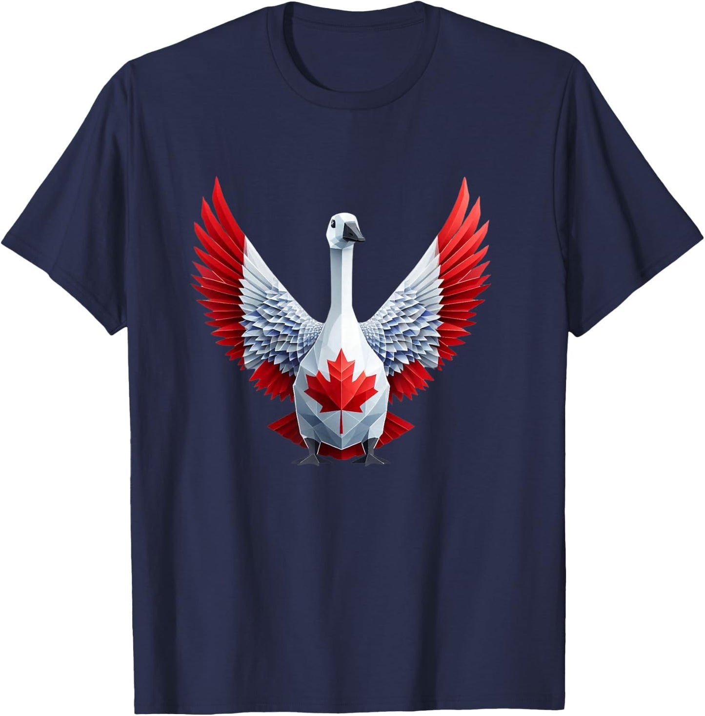 Canada Day Maple Leaf Canadian Goose For Friends Family T-Shirt - T-Shirt | Navy