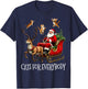 Cats For Everybody Christmas Cat Funny Xmas Santa T-Shirt - T-Shirt | Navy