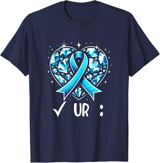 New Colorectal Cancer Awareness Colonscopy Check Your Colon T-Shirt - T-Shirt | Navy