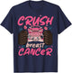 Crush Cancer Monster Truck Breast Cancer Awareness Toddler T-Shirt - T-Shirt | Navy