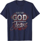 Built By God Powered By Jesus Religious Devout Christian T-Shirt - T-Shirt | Navy