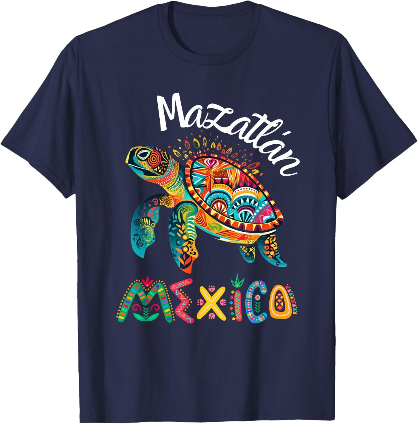 Turtle Mexico Mazatlán T-Shirt - T-Shirt | Navy