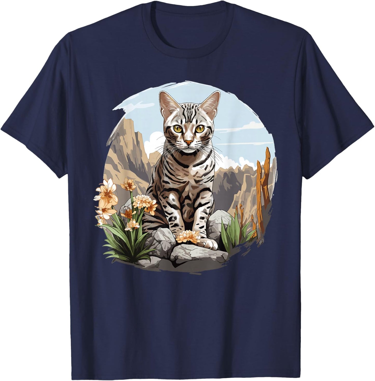 Egyptian Mau Cats Kitten Egyptian Mau Cat T-Shirt - T-Shirt | Navy