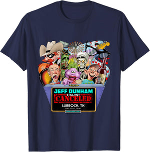 Jeff Dunham Lubbock, TX (2024) T-Shirt - T-Shirt | Navy