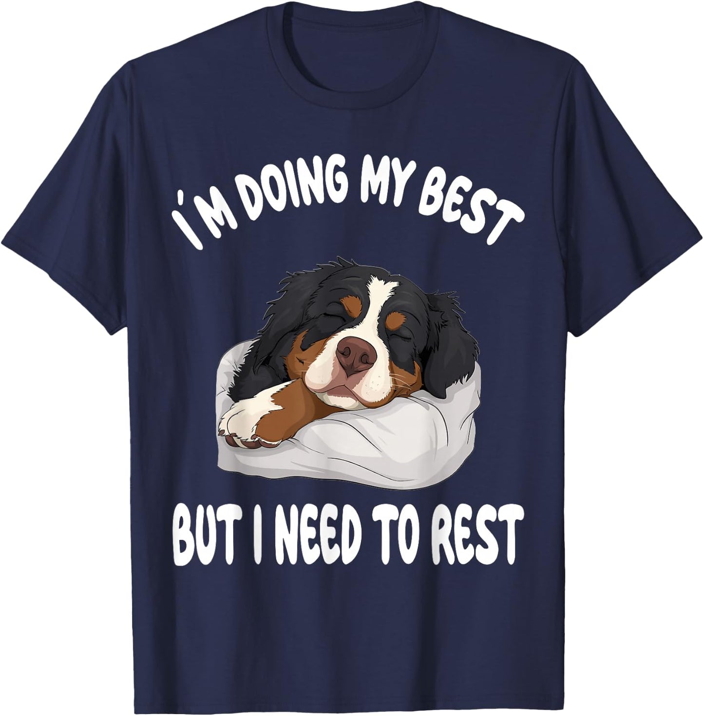 Bernese Mountain Dog Official Sleepshirt Pajamas Nightgown T-Shirt - T-Shirt | Navy