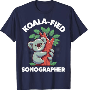 Koalafied Sonographer Sonography Technician T-Shirt - T-Shirt | Navy