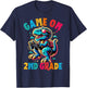 Dinosaur video games back to School 2nd grade boys Game on T-Shirt - T-Shirt | Navy