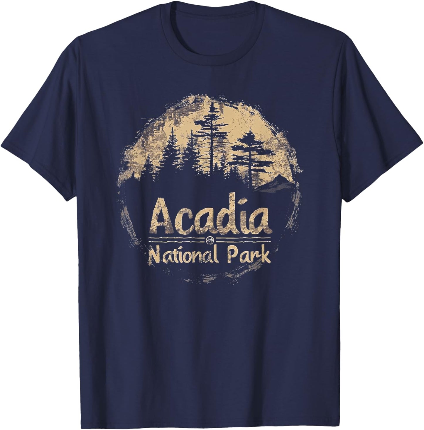 Acadia - US National Park Vintage Men Women Kids Retro T-Shirt - T-Shirt | Navy