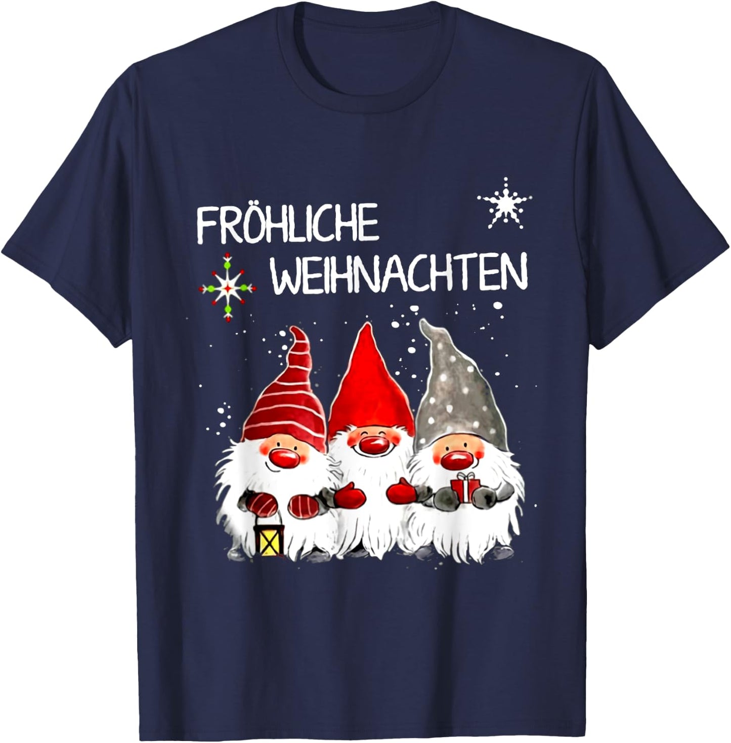 Gnomes Frohliche Weihnachten Funny Christmas T-Shirt - T-Shirt | Navy