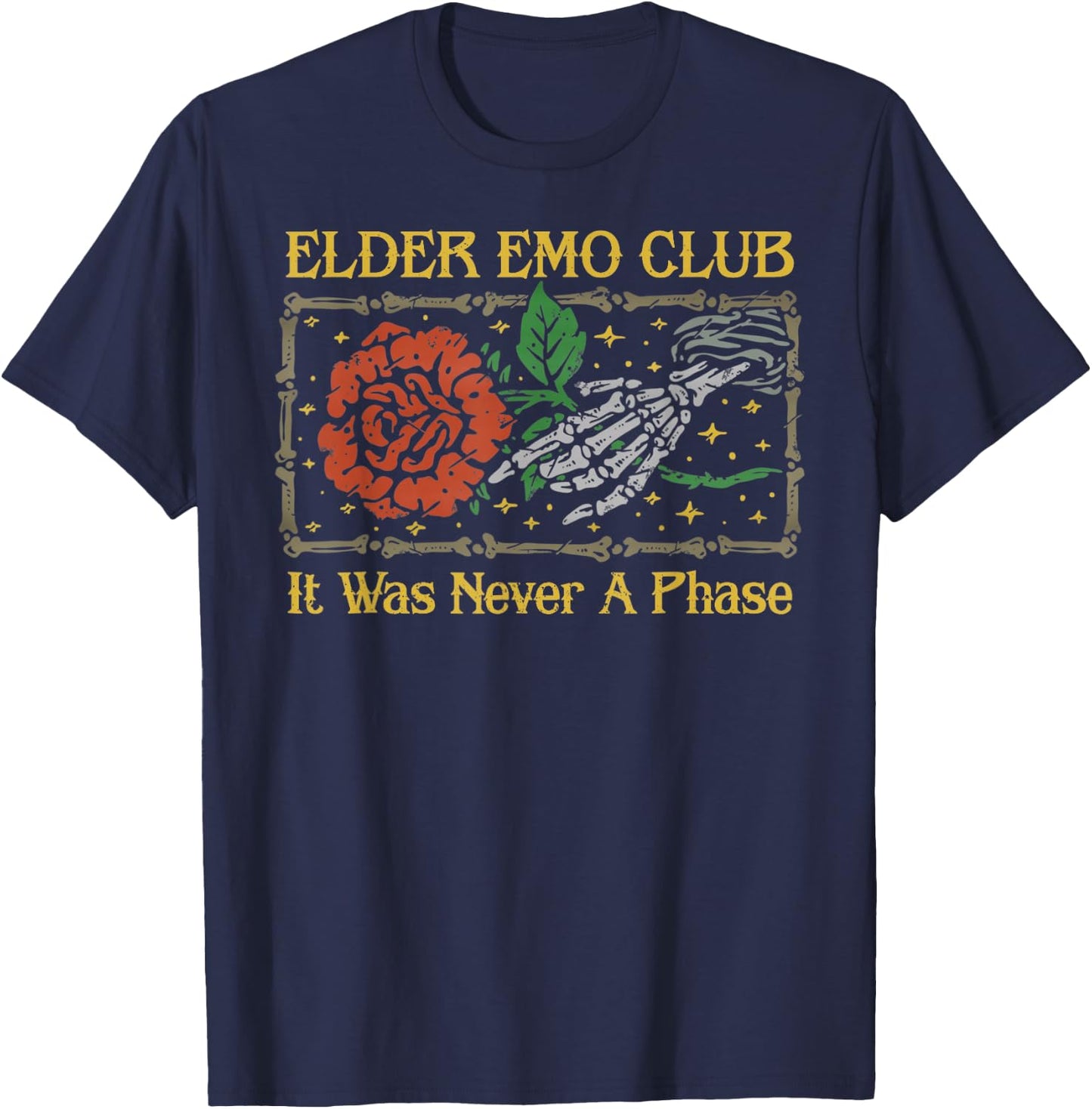 Elder Emo Club It Was Never A Phase T-Shirt - T-Shirt | Navy