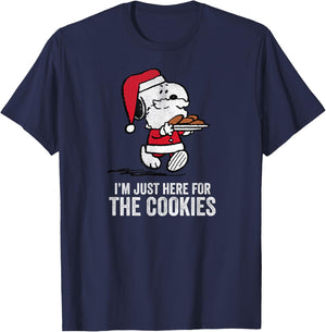 Peanuts Snoopy More Christmas Cookies T-Shirt - T-Shirt | Navy