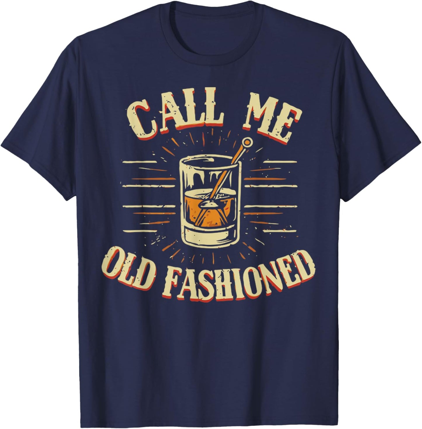 Vintage Call Me old Fashioned Retro T-Shirt - T-Shirt | Navy