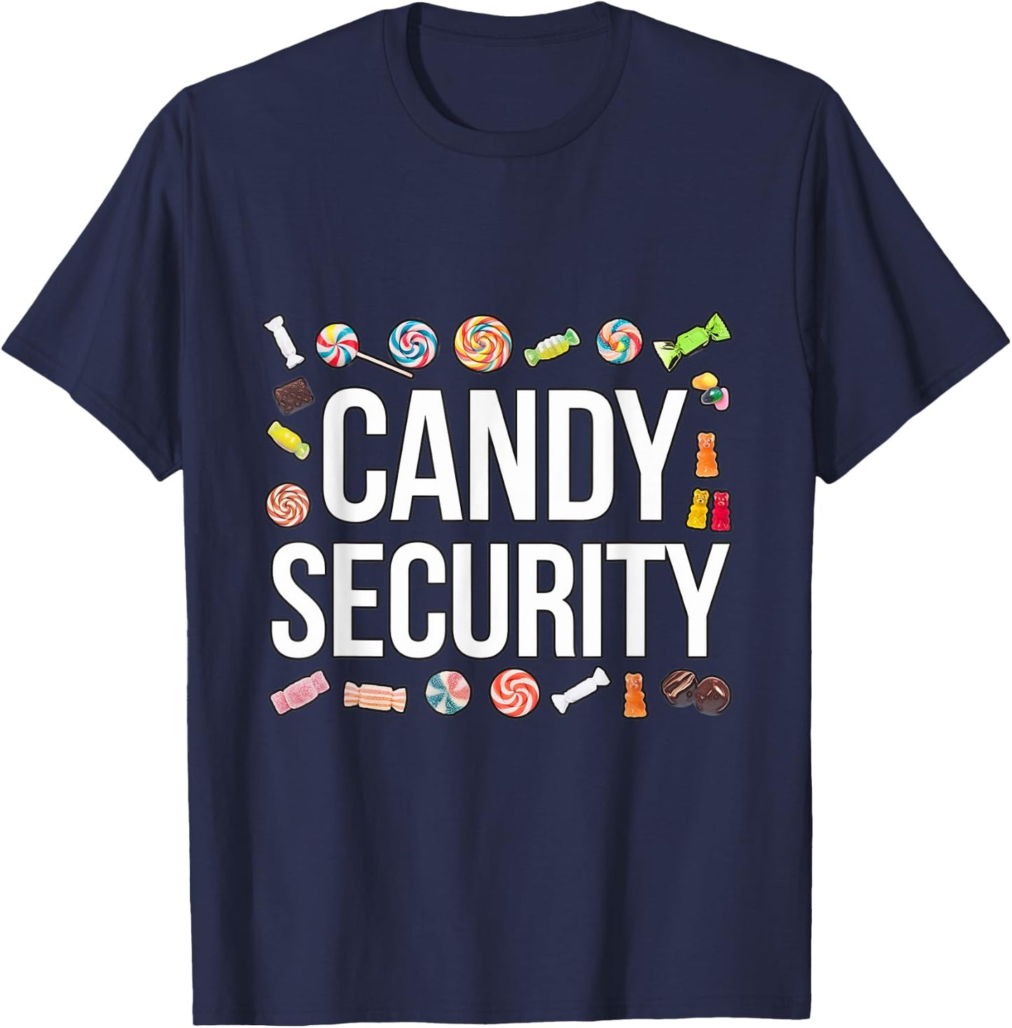 Candy security Party Halloween Trick Or Treat T-Shirt - T-Shirt | Navy