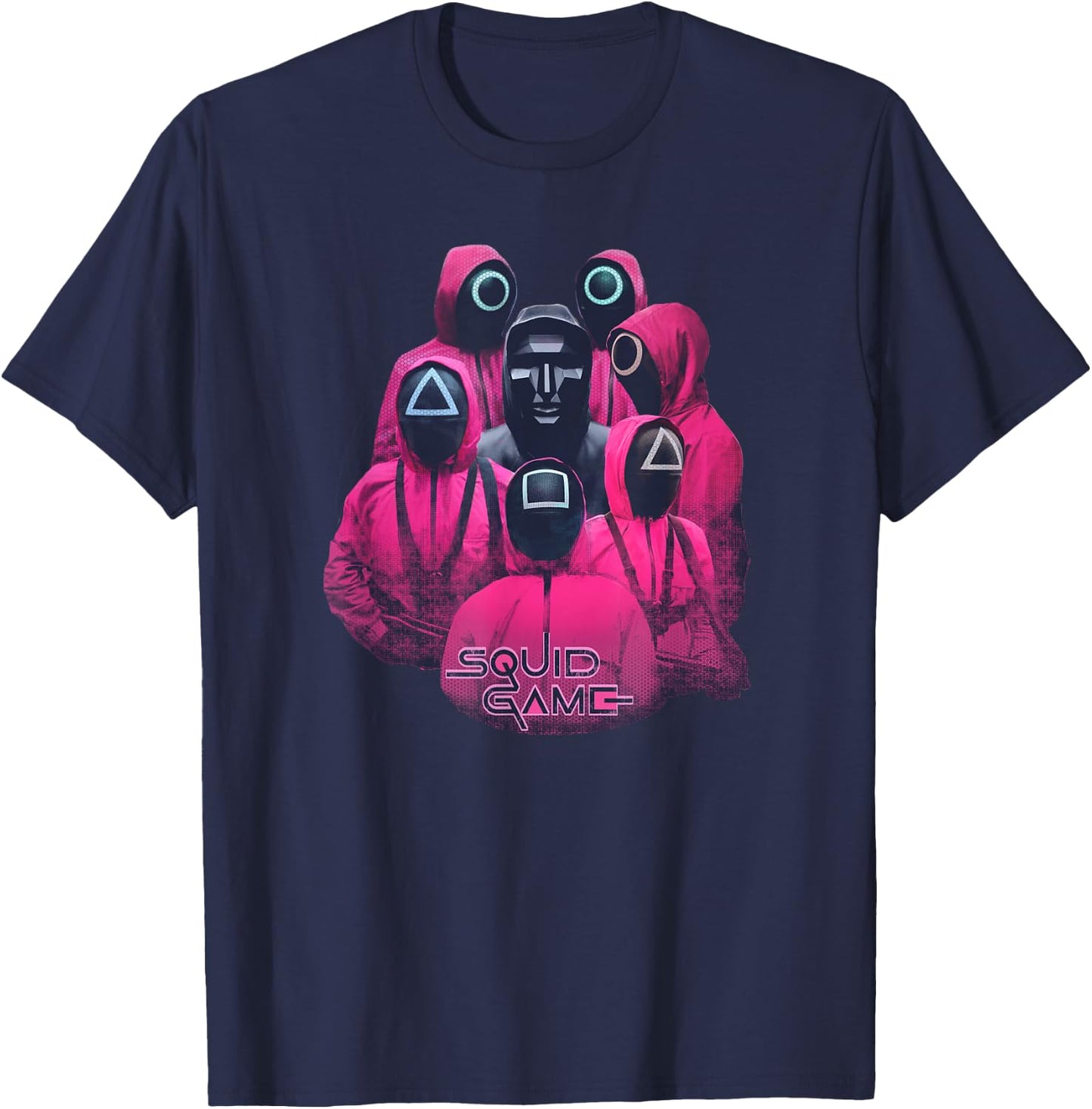 Squid Game Front Man And Guards Ring T-Shirt - T-Shirt | Navy
