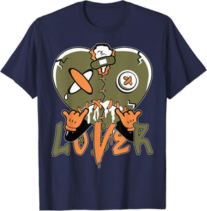 Loser Lover Drip Heart Olive Green 5s Matching Women T-Shirt - T-Shirt | Navy