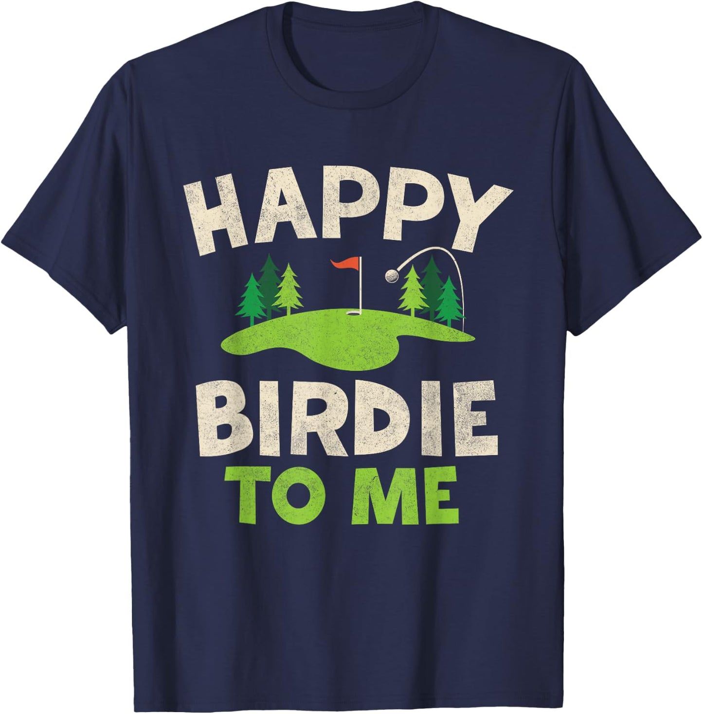 Funny Golf Birthday Shirt Happy Birdie Golfer Kids Boys Men T-Shirt - T-Shirt | Navy