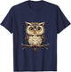 Owl Lover Graphic T-Shirt - T-Shirt | Navy