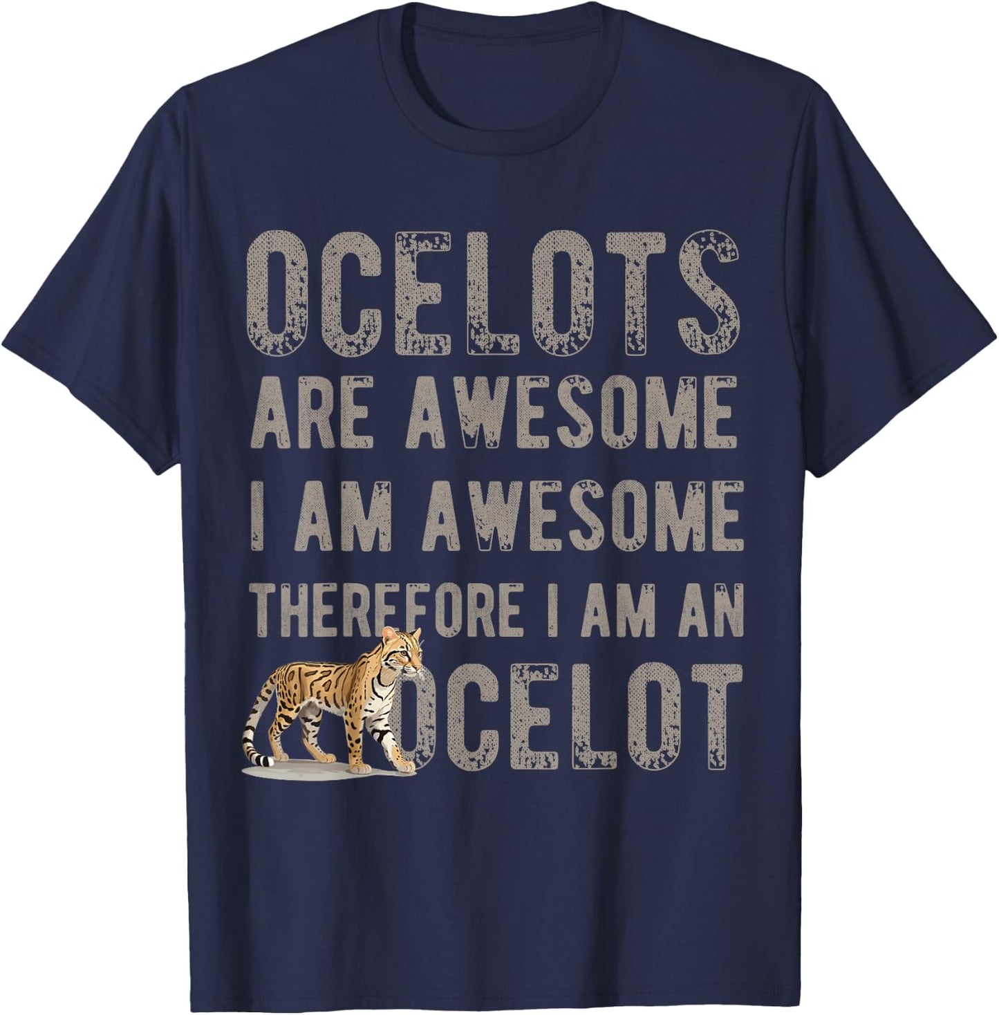 Ocelot Shirt Ocelot Lover Ocelots T-Shirt - T-Shirt | Navy