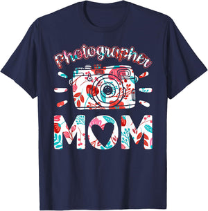 Photographer Mom Photography Mother Camera Mommy Mama T-Shirt - T-Shirt | Navy