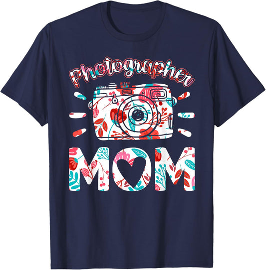Photographer Mom Photography Mother Camera Mommy Mama T-Shirt - T-Shirt | Navy