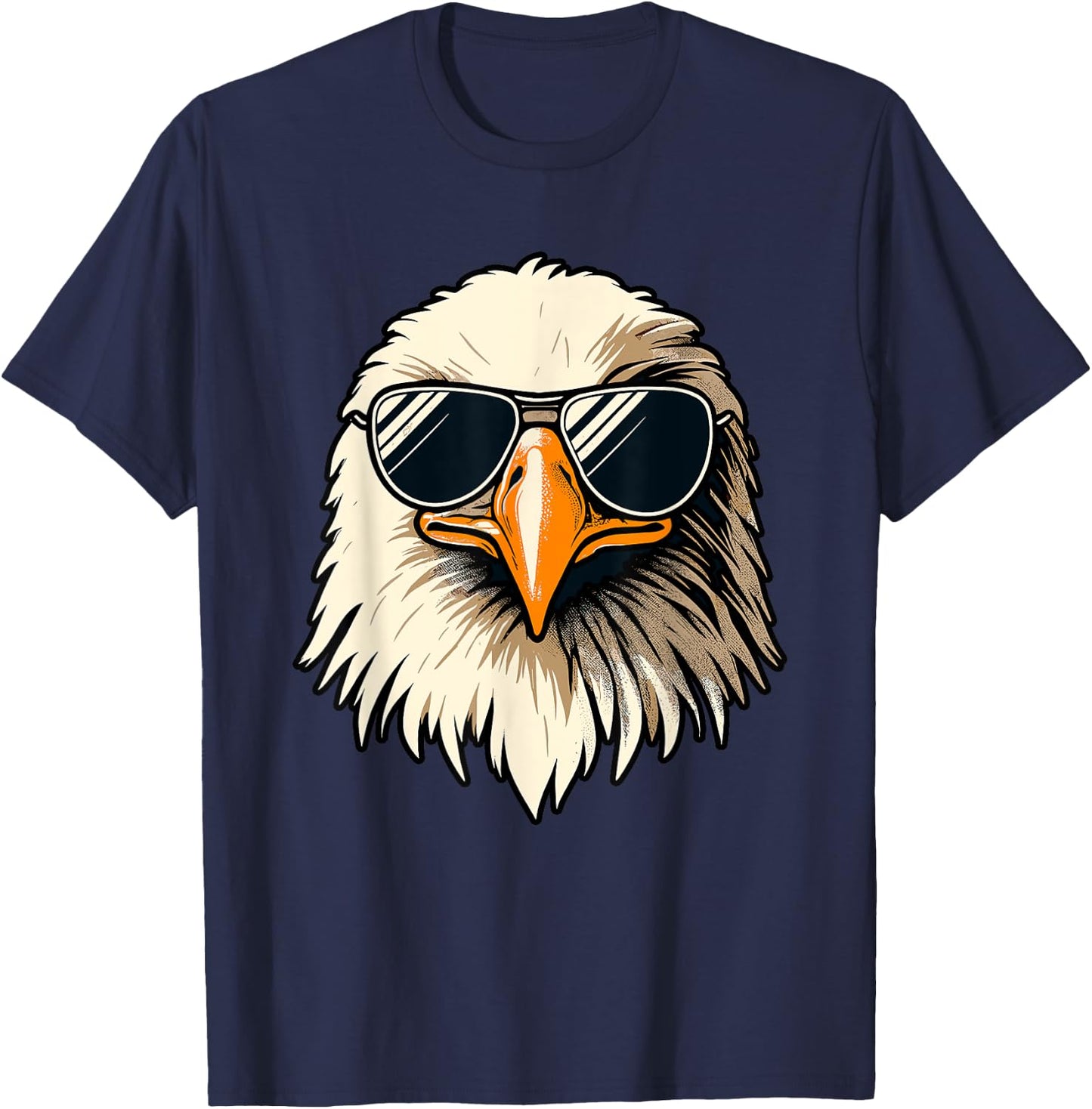 Bald Eagle 4th of July Men Women Kids Funny Eagle T-Shirt - T-Shirt | Navy