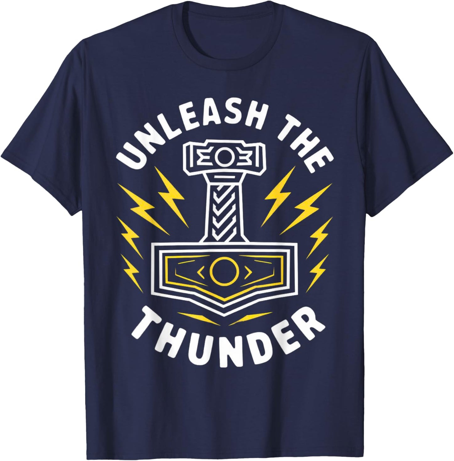 Norse Mythology Viking Celtic Thor's Hammer Mjolnir Valhalla T-Shirt - T-Shirt | Navy