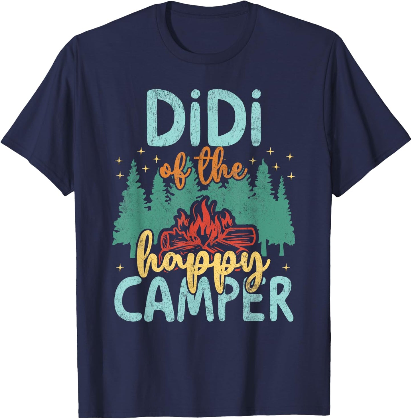 Didi of Happy Camper 1st Birthday Party Retro Didi T-Shirt - T-Shirt | Navy