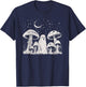 Halloween Mushroom Ghost Vintage Grunge 90 Aesthetic Graphic T-Shirt - T-Shirt | Navy