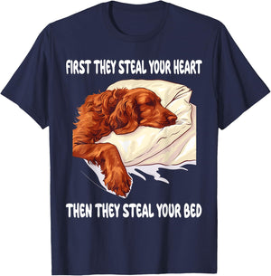 Irish Setter Sleeping Pajamas Nightgown T-Shirt - T-Shirt | Navy