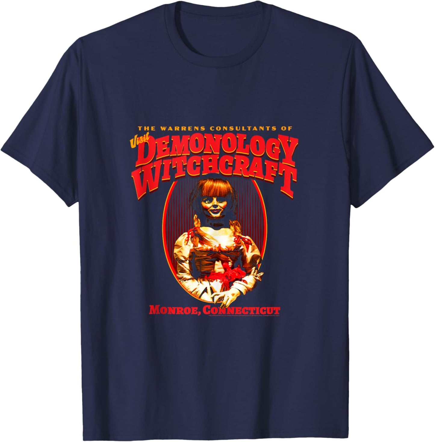 The Conjuring Demonology and Witchcraft Horror Movie T-Shirt - T-Shirt | Navy