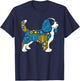 Cavalier King Charles Spaniel Menorah Jewish Hanukkah T-Shirt - T-Shirt | Navy