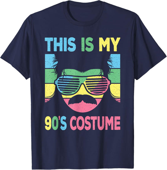 This Is My 90's Costume Men 1990s 90s Outfit Disco Party T-Shirt - T-Shirt | Navy