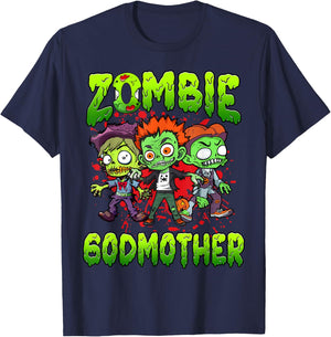Zombie Godmother Halloween Costume Family Matching T-Shirt - T-Shirt | Navy