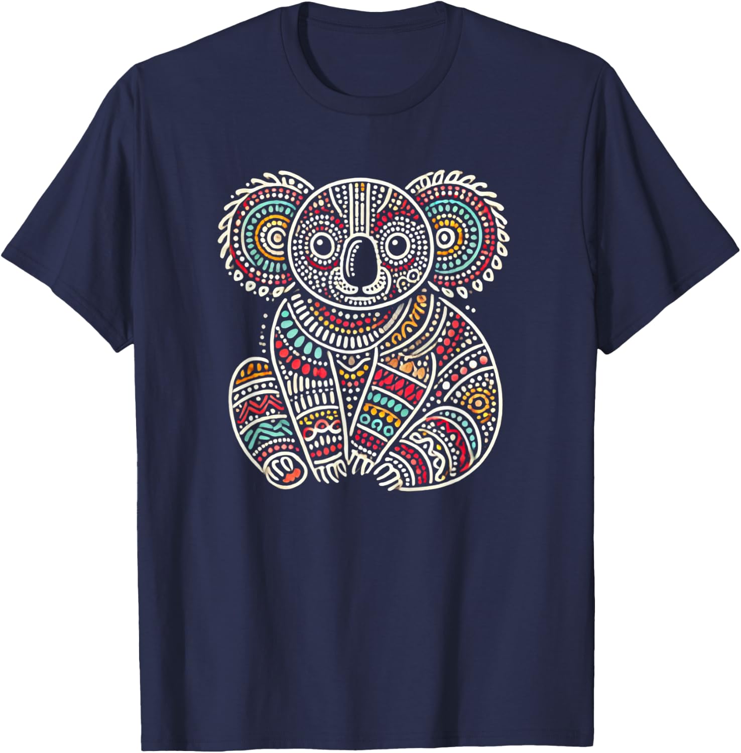 Australian Aboriginal Koala Funny Australia Animal Lover T-Shirt - T-Shirt | Navy