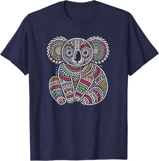 Australian Aboriginal Koala Funny Australia Animal Lover T-Shirt - T-Shirt | Navy