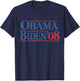 Retro distressed vintage Obama Biden 08 campaign T-Shirt - T-Shirt | Navy