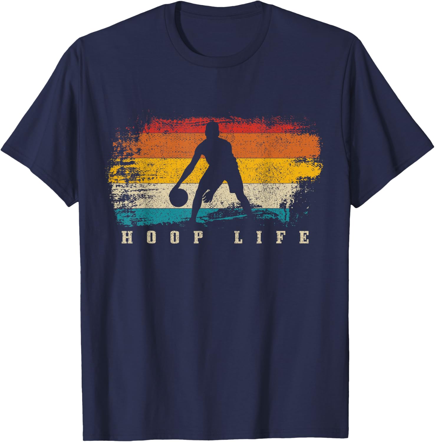 Basketball Vintage Bball Player Trainer Sport Baller T-Shirt - T-Shirt | Navy