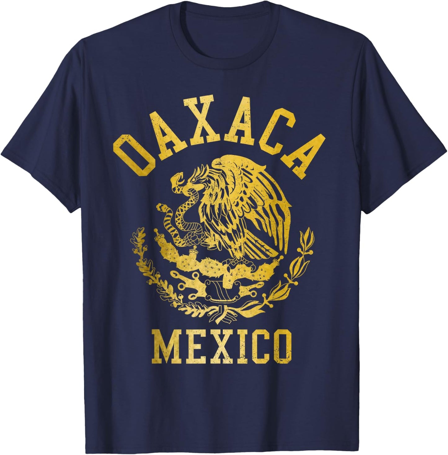 Oaxaca Mexico Pride Mexican Flag Vintage T-Shirt - T-Shirt | Navy