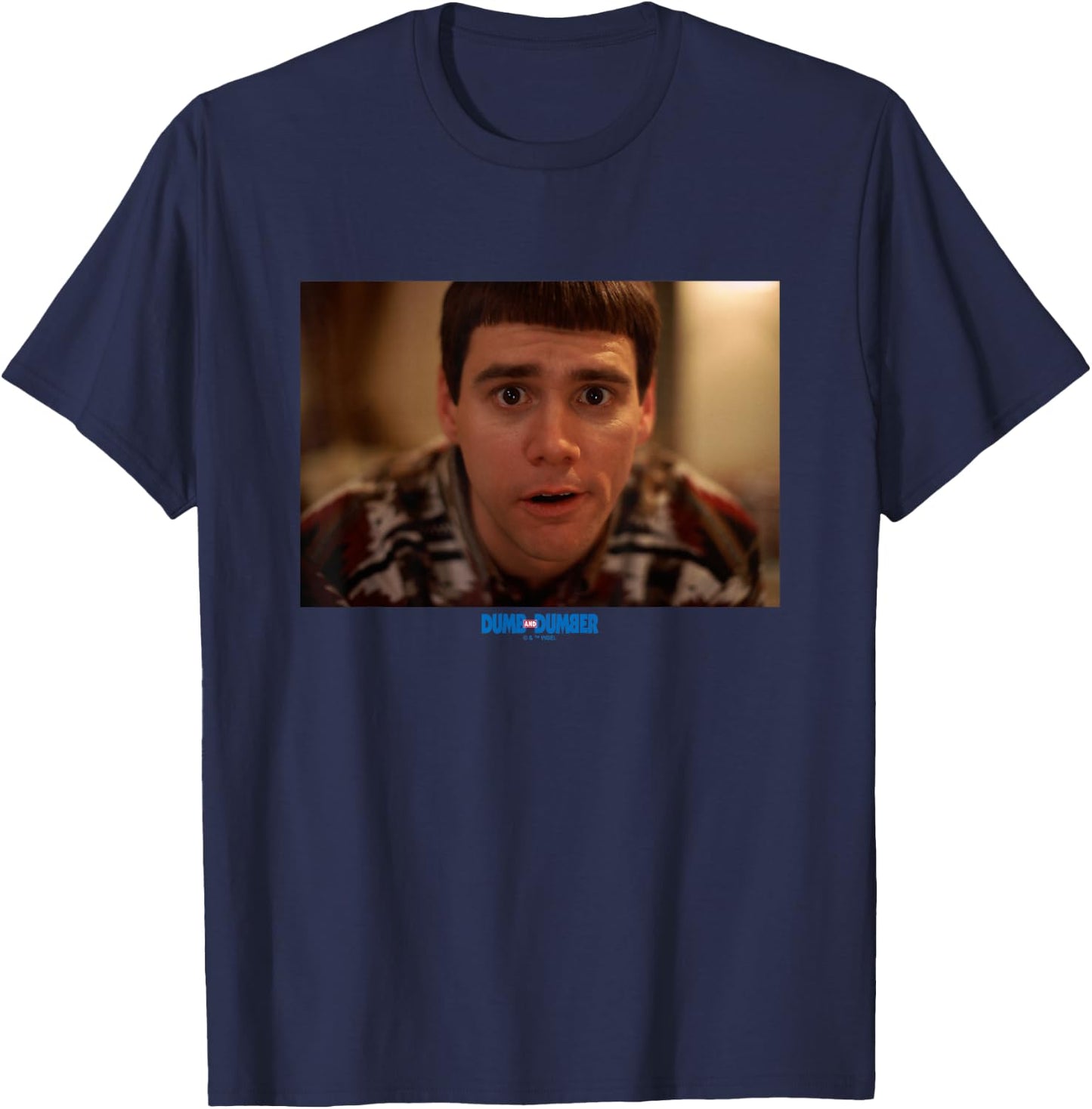 Dumb and Dumber Iconic Lloyd Christmas Big Chest Portrait T-Shirt - T-Shirt | Navy