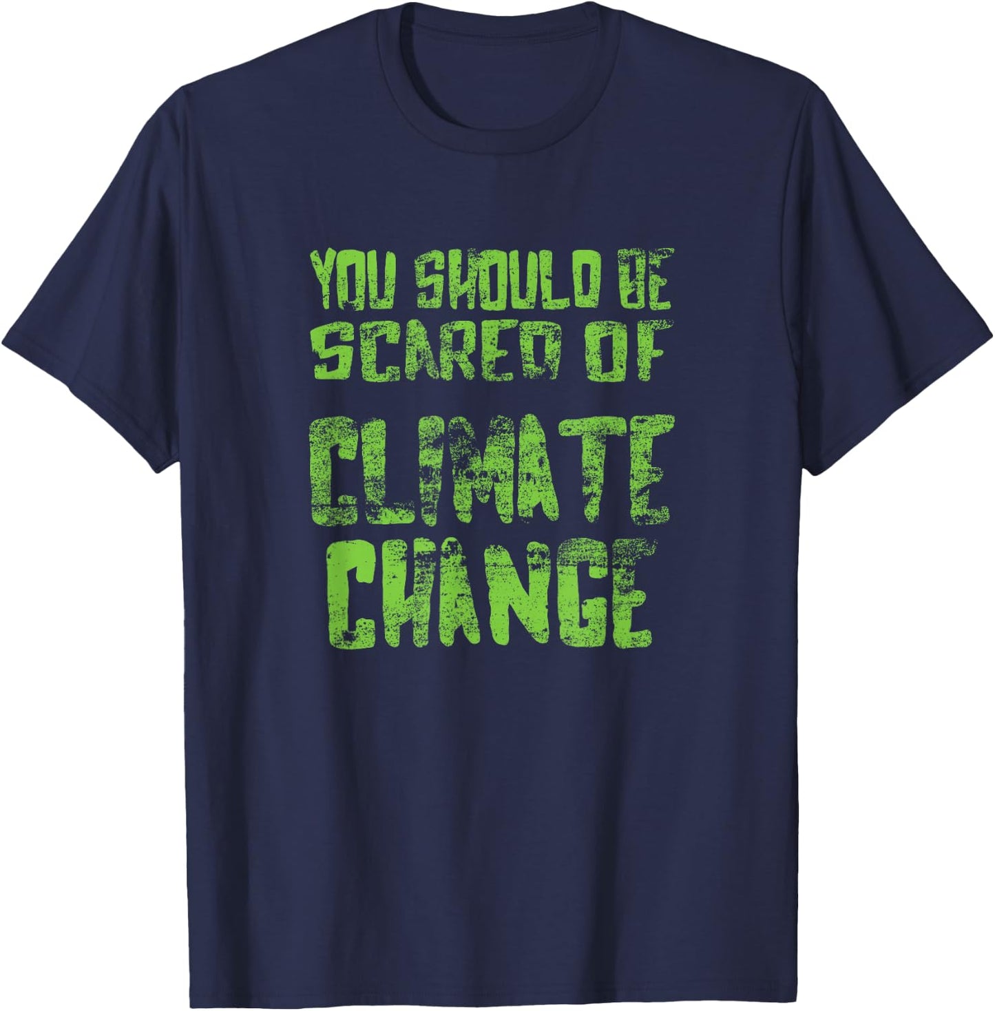 Climate Change Halloween Costume Scary Environment Ecology T-Shirt - T-Shirt | Navy