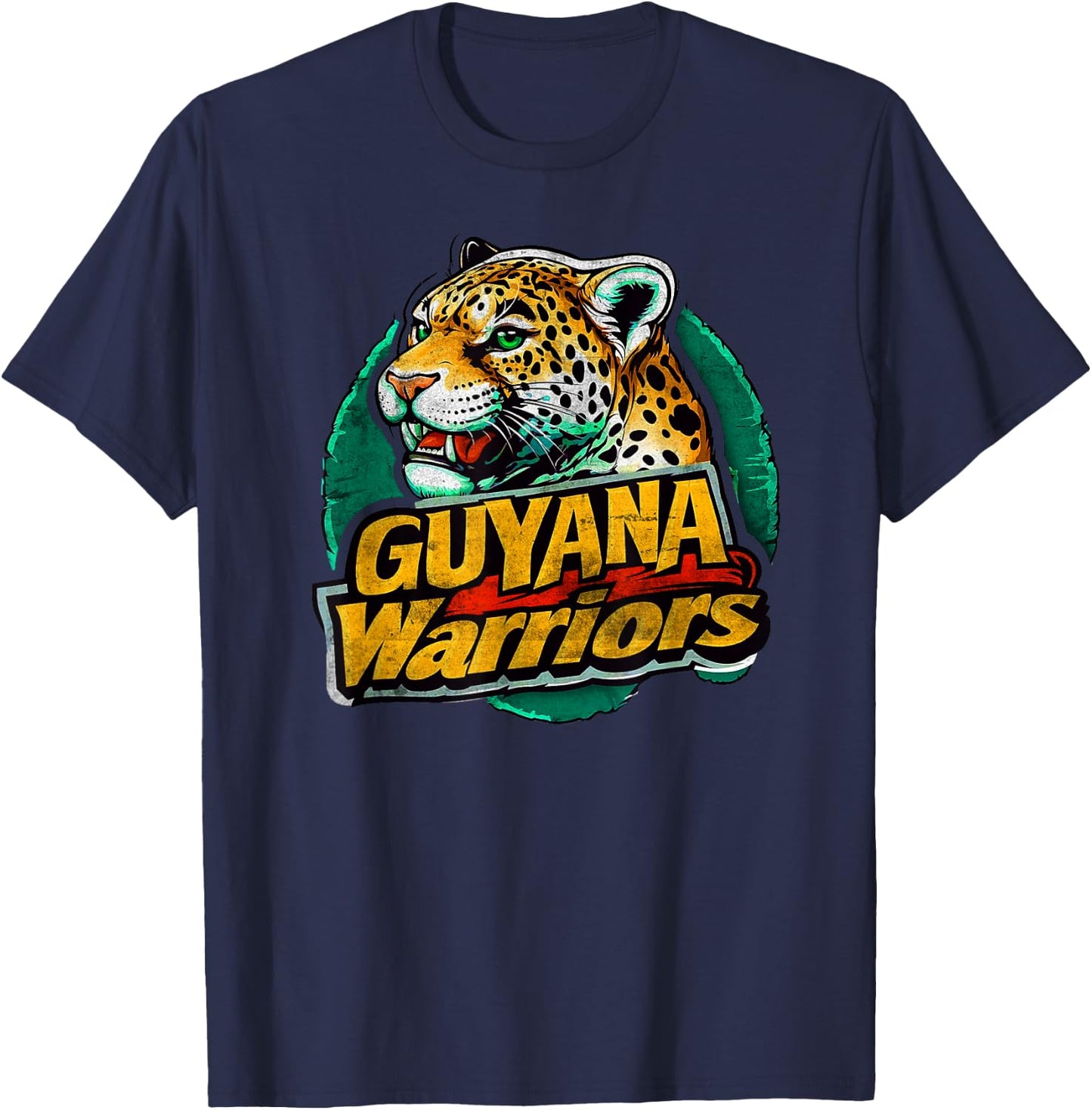 Guyana Warriors Vintage Look Cricket T-Shirt - T-Shirt | Navy