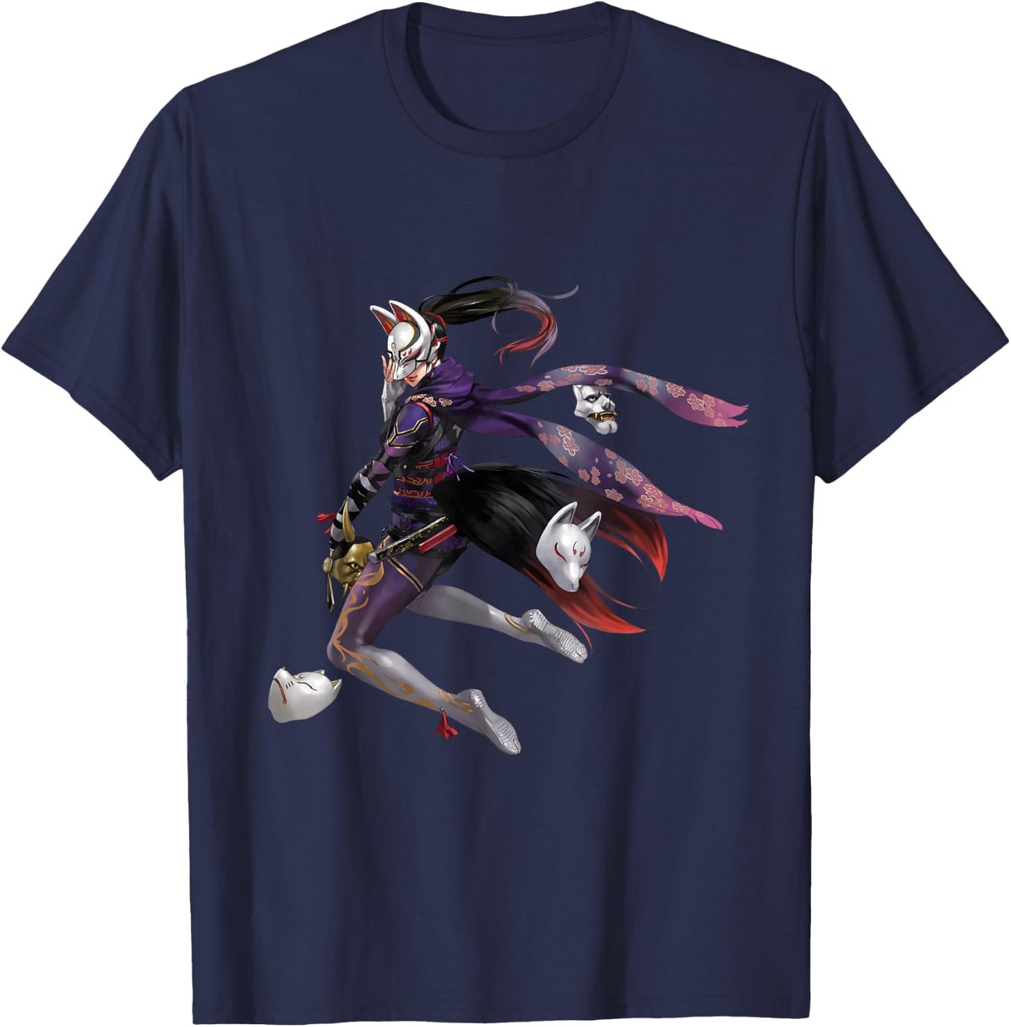 Bandai Namco Entertainment Inc. TEKKEN7 KUNIMITSU 003 , Small, Black T-Shirt - T-Shirt | Navy