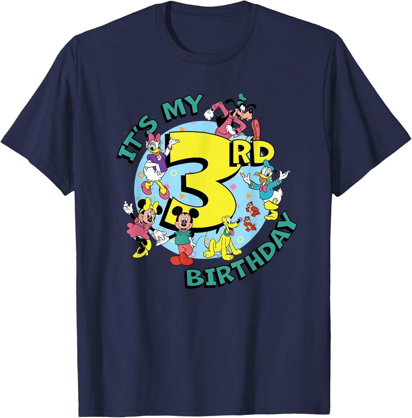 Disney Mickey and Friends It's My Third 3rd Birthday T-Shirt - T-Shirt | Navy