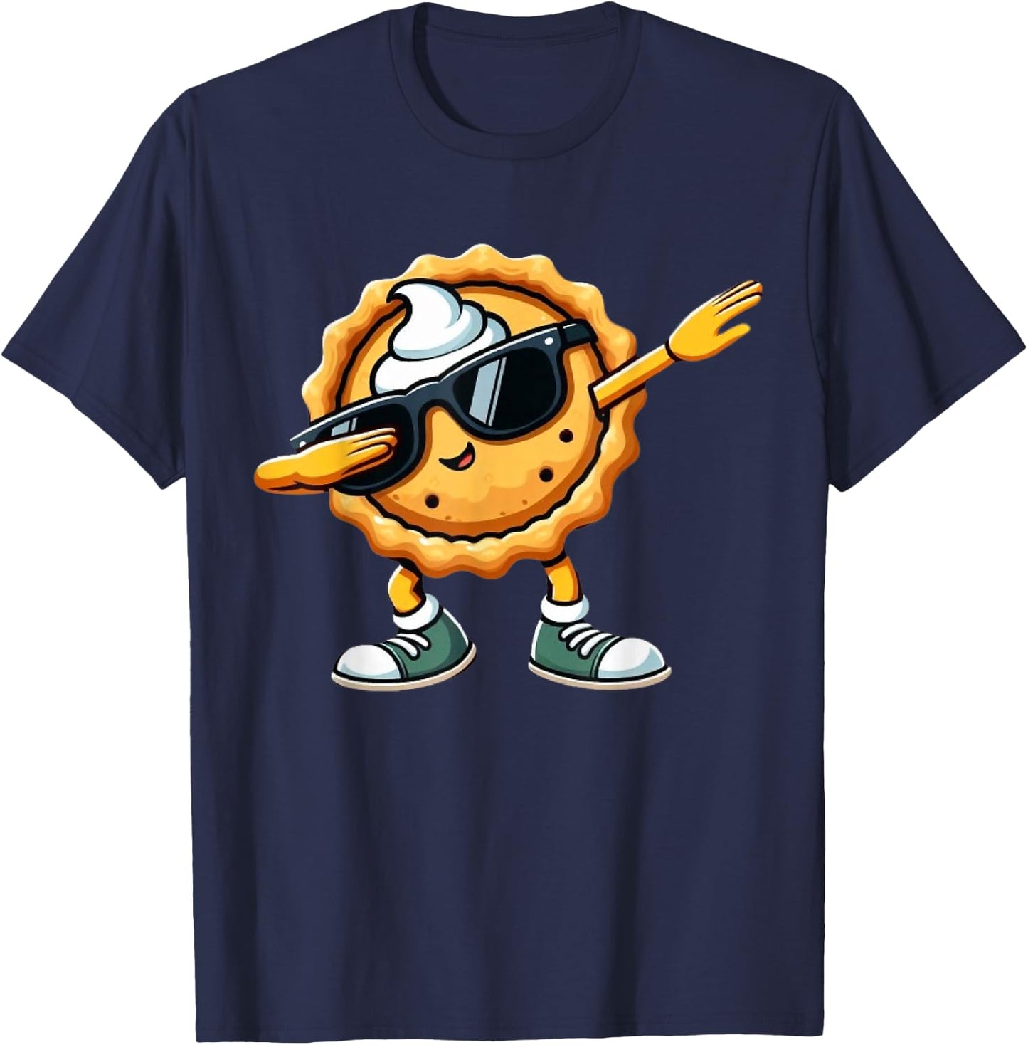 Dabbing Pumpkin Pie Thanksgiving Day Funny Boys Kids Dab T-Shirt - T-Shirt | Navy