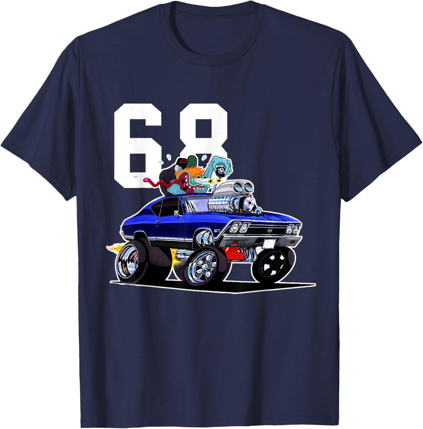 1968 68 Chevelle SS Trending Chevys Muscle Car Funny T-Shirt - T-Shirt | Navy